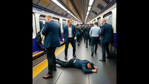 A man is rendered unconscious aboard a London Underground train."