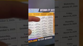 HUGE BITCOIN TRADING DATES FROM BITCOIN ETFS #bitcoin