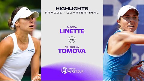 Magda Linette vs Viktoriya Tomova / 2024 Prague Quarterfinal / WTA Match Highlights