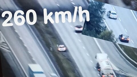 260 km/h pursuit of BMW by Police BMW 330d and helicopter in Sweden