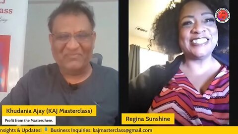 Purpose, Pursuing a Dream & Positive Mindset With Regina Sunshine Robinson | KAJ Masterclass LIVE