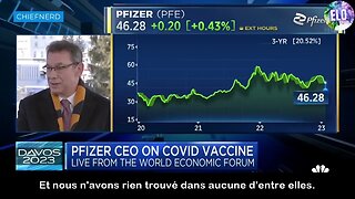 PFIZER CEO ALBART BOURLA REPLY TO REPORT OF SUDDEN CARDIAC ARREST AFTER VACCINATION - DAVOS 2023