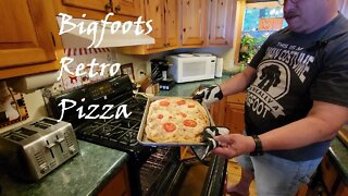Bigfoot's Retro Pizza Bianca with a Whole Wheat Fresh Ground Crust and a Homemade White Sauce!!!