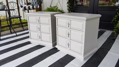 Furniture Flipping - Painting a Set of Nightstands Elephant's Breath