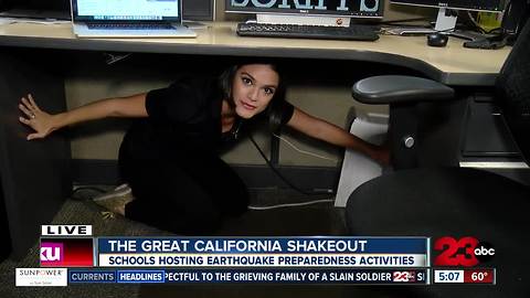 The Great California ShakeOut will take place Thursday morning