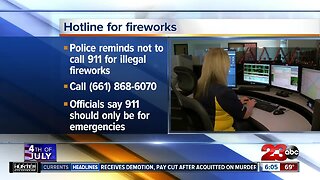 Hotline to report illegal fireworks