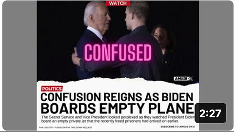 Biden boards empty plane...