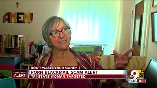 Saintly woman targeted by porn blackmail scam