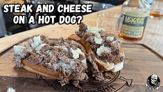 DELICIOUS CHEESE STEAK HOT DOG ON THE BLACKSTONE GRIDDLE