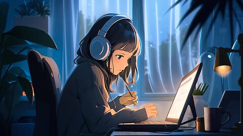 A rainy night with Lofi music helps inspire learning 🌙 Chill lofi mix ~ Study, relax, stress relief