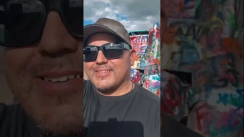 This is part of an upcoming video. I sure love adventures #cadillacranch #i40 #explore #getoytside