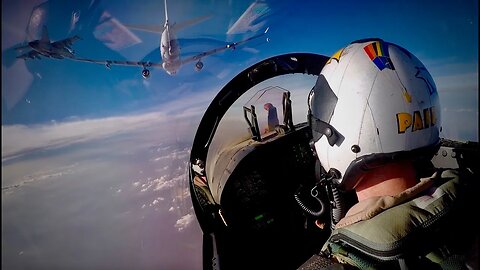 AIRBORNE TRAFFIC JAM - US Navy EA-18G Aerial Tanking Cockpit View off a AUS A330 MRTT - Unedited