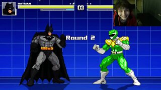 Batman VS Green Ranger From The Power Rangers Series In An Epic Battle In The MUGEN Video Game