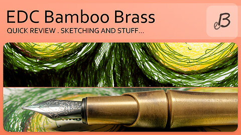 EDC bamboo brass pocket fountain pen