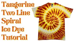 Tie-Dye Designs: Tangerine Two Lines Spiral Ice Dye