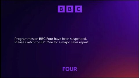 Programmes on BBC Four have been suspended