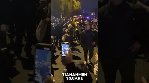 Protesters In China Who Were On Their Way To Tiananmen Square Chant We Want Liberal Democracy