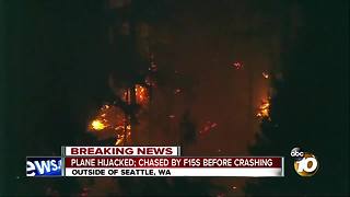 Hijacked plane crashes near Seattle
