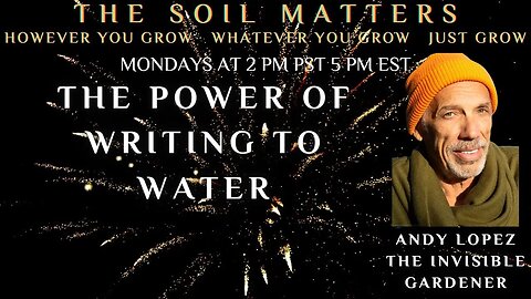 The Power Of Writing To Water