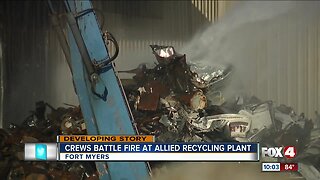 Fire at recycling facility causes plume of smoke in Fort Myers