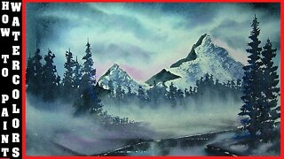 May PAINT A EVENING MISTY MOUNTAIN LANDSCAPE IN WATERCOLOR13, 2022