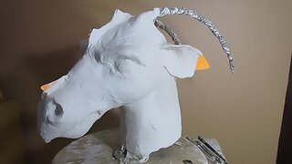 Paper Mache Dragon 3 - Plaster Cloth Head