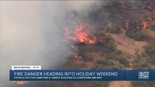 Fire danger heading into holiday weekend