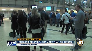 Blizzard delays flight more than six hours