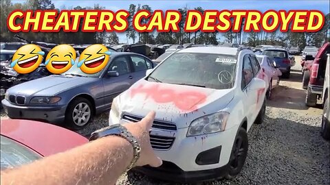 Cheaters Car Destroyed By Boyfriend, Yukon XL, Diesel Trucks, Copart Walk Around