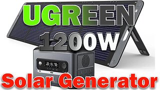 UGREEN 1200W Solar Generator PowerRoam Portable Power Station with 200W Solar Panel LiFePO4 Battery