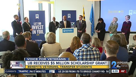 University of Baltimore receives $5 million scholarship grant for veterans, transfer students