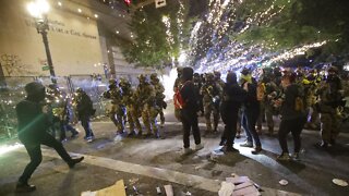 Portland Protesters, Federal Agents Clash With Fireworks, Tear Gas