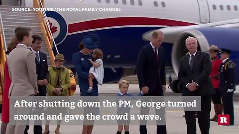 Prince George Leaves Canada's Justin Trudeau Hangin'