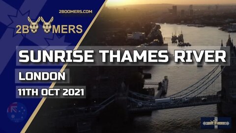 SUNRISE THAMES RIVER LONDON - 11TH OCTOBER 2021
