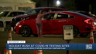 Holiday rush at COVID-19 testing sites