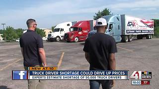 Truck driver shortage could cause rising prices