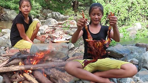 Easy food recipes: Cooking Chicken spicy Taste delicious for Food in Forest