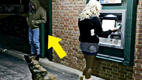 Man Blocks Woman At ATM and Doesn’t Know Dog Is A Cop