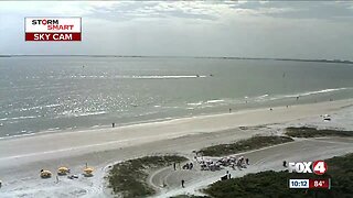 Beach cam time lapse shows wedding on Fort Myers Beach