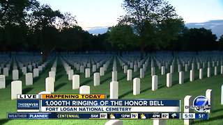 1000th ringing of honor bell at Ft Logan National Cemetery