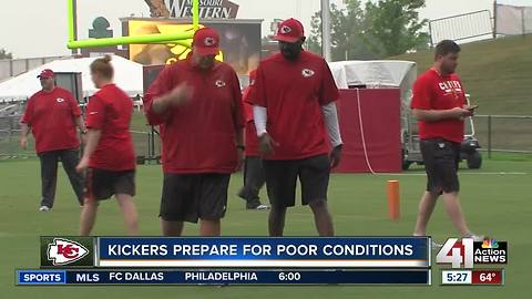 Chiefs kickers relish rainy weather challenge