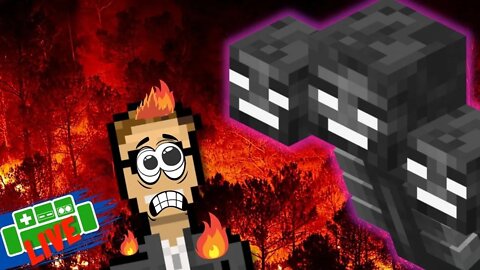 LIVE Event! WITHER battle with patrons on BasementCraft!