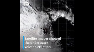 Satellite Captures Eruption Of Volcano That Created Tsunami So Big It's Visible From Space