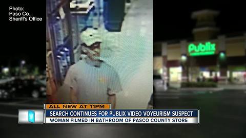 Deputies searching man accused of videotaping woman in restroom at Publix in Pasco County