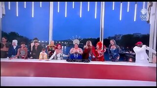 At 2024 Olympics opening Trannies and Drag Queens re-creating the ´Last Supper´