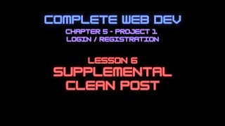 Complete Web Developer Chapter 5 - Lesson 6 Supplemental (optional)
