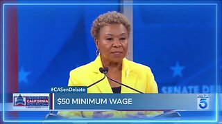 California Democrat Senate Candidate Barbara Lee calls for $50 Minimum Wage