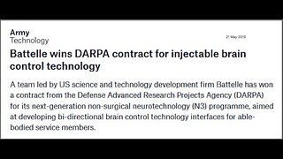 BATTELLE wins DARPA contract for injectable wireless brain control technology.