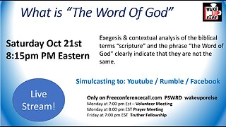 What is "The Word Of God" In Depth Analysis of the meaning of "Scripture vs "Word Of God"