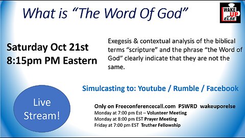 What is "The Word Of God" In Depth Analysis of the meaning of "Scripture vs "Word Of God"